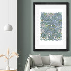 Floral delight by anne corr on GIANT ART - blue digital painting