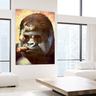 Gorilla In The Mist by Andrew Treherne on GIANT ART - brown digital painting