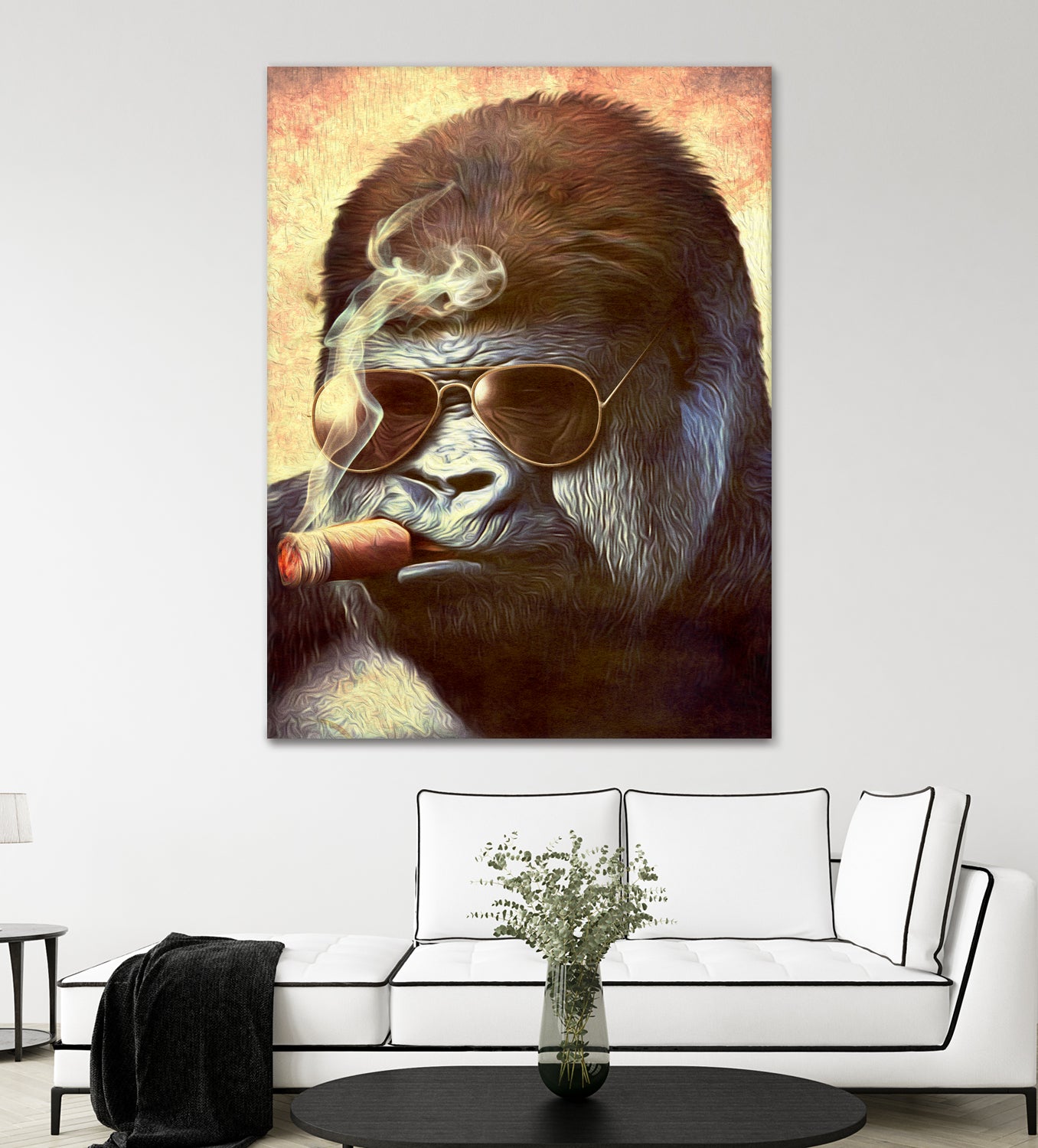 Gorilla In The Mist by Andrew Treherne on GIANT ART - brown digital painting