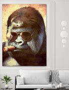 Gorilla In The Mist by Andrew Treherne on GIANT ART - brown digital painting