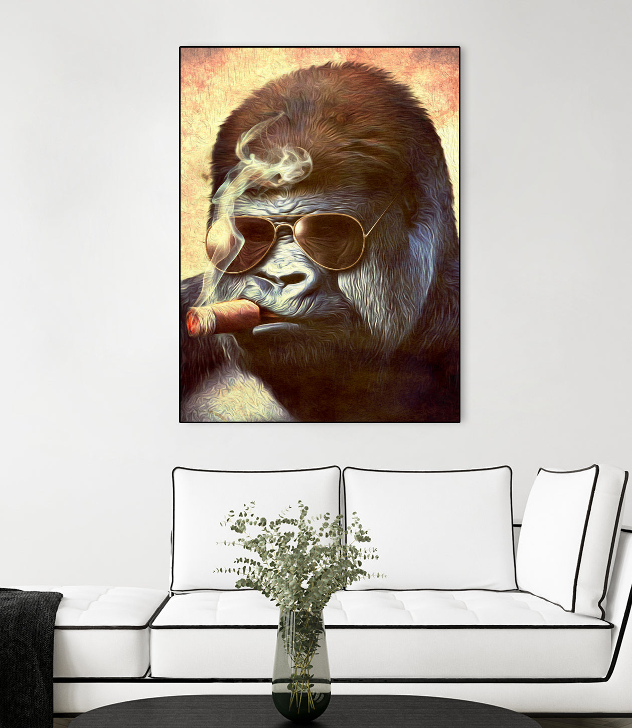 Gorilla In The Mist by Andrew Treherne on GIANT ART - brown digital painting