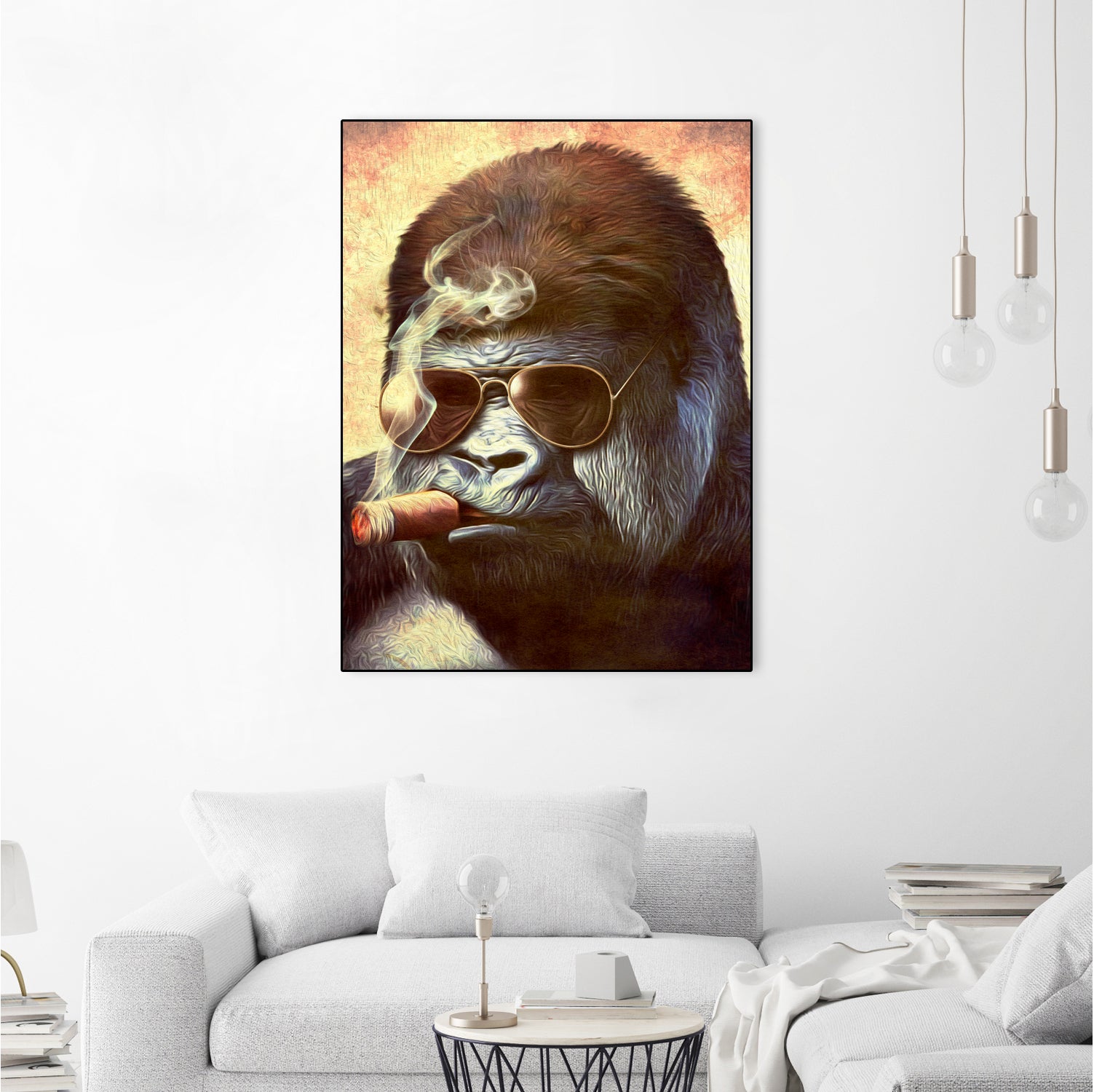 Gorilla In The Mist by Andrew Treherne on GIANT ART - brown digital painting