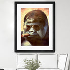 Gorilla In The Mist by Andrew Treherne on GIANT ART - brown digital painting