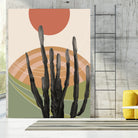 Cactus in the Desert #3 #tropical #wall #art by Anita & Bella Jantz on GIANT ART - orange digital drawing