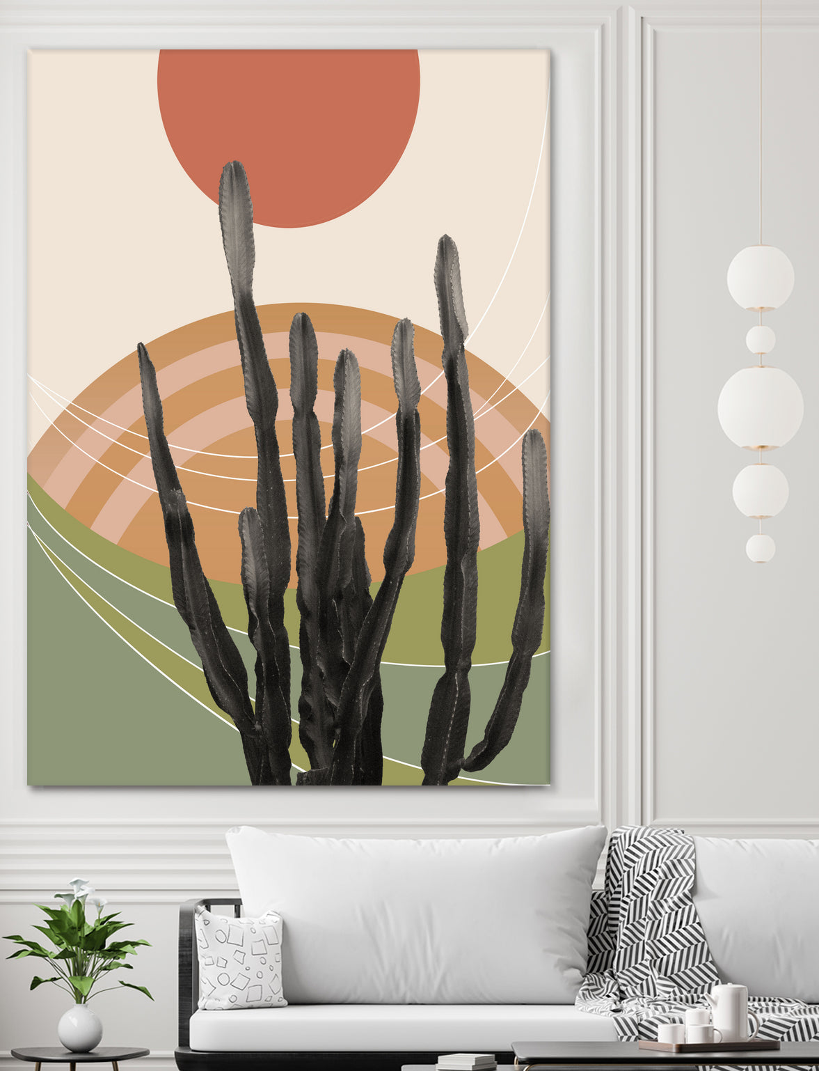 Cactus in the Desert #3 #tropical #wall #art by Anita & Bella Jantz on GIANT ART - orange digital drawing