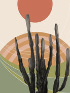 Cactus in the Desert #3 #tropical #wall #art by Anita & Bella Jantz on GIANT ART - orange digital drawing