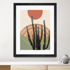 Cactus in the Desert #3 #tropical #wall #art by Anita & Bella Jantz on GIANT ART - orange digital drawing