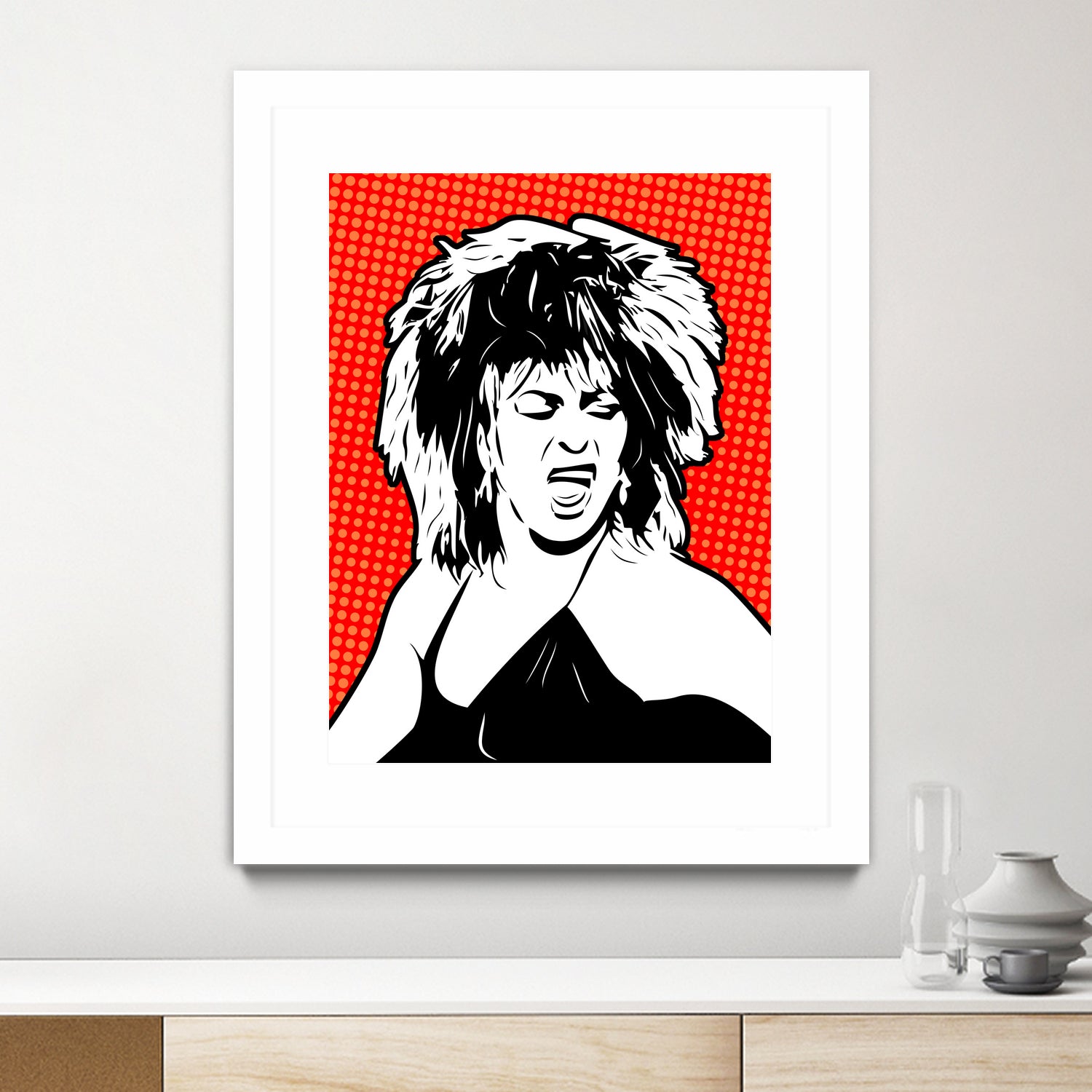 Tina Turner | Pop Art by William Cuccio on GIANT ART - red digital painting