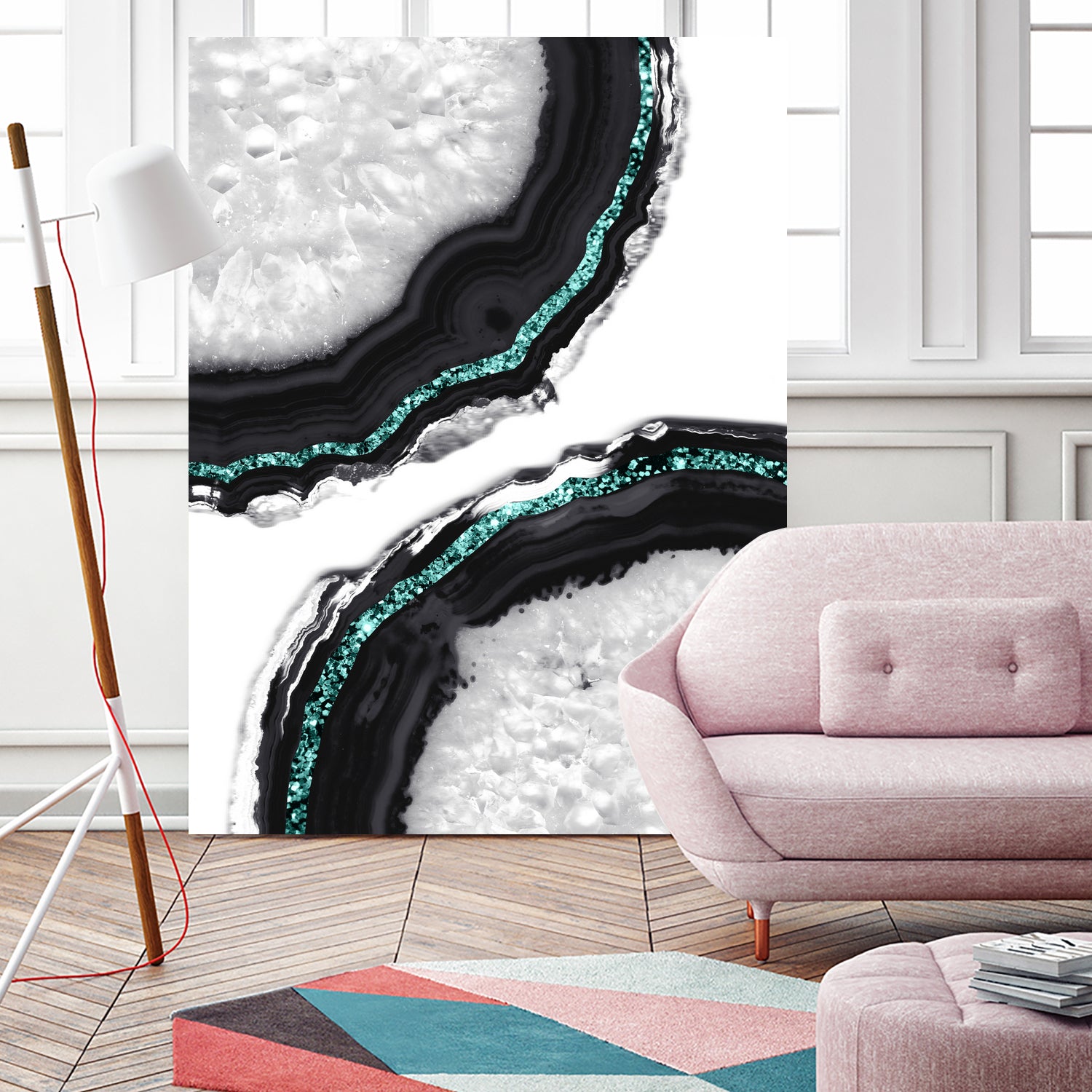 Agate Glitter Glam #16 #gem #decor #art by Anita & Bella Jantz on GIANT ART - green photo illustration