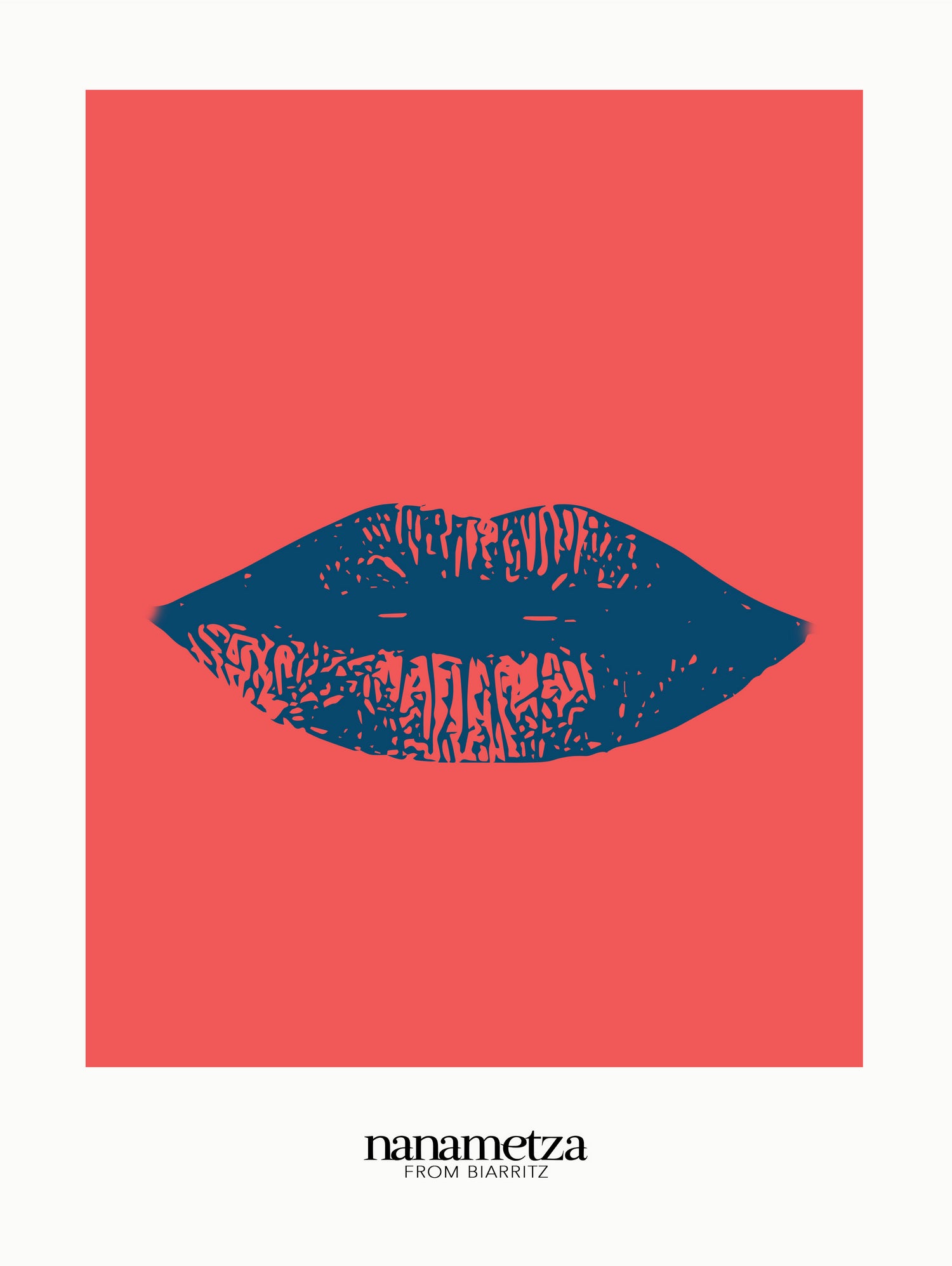 Bleu lips by Nanametza Biarritz on GIANT ART - pink digital drawing