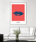 Bleu lips by Nanametza Biarritz on GIANT ART - pink digital drawing