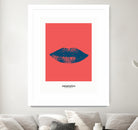 Bleu lips by Nanametza Biarritz on GIANT ART - pink digital drawing