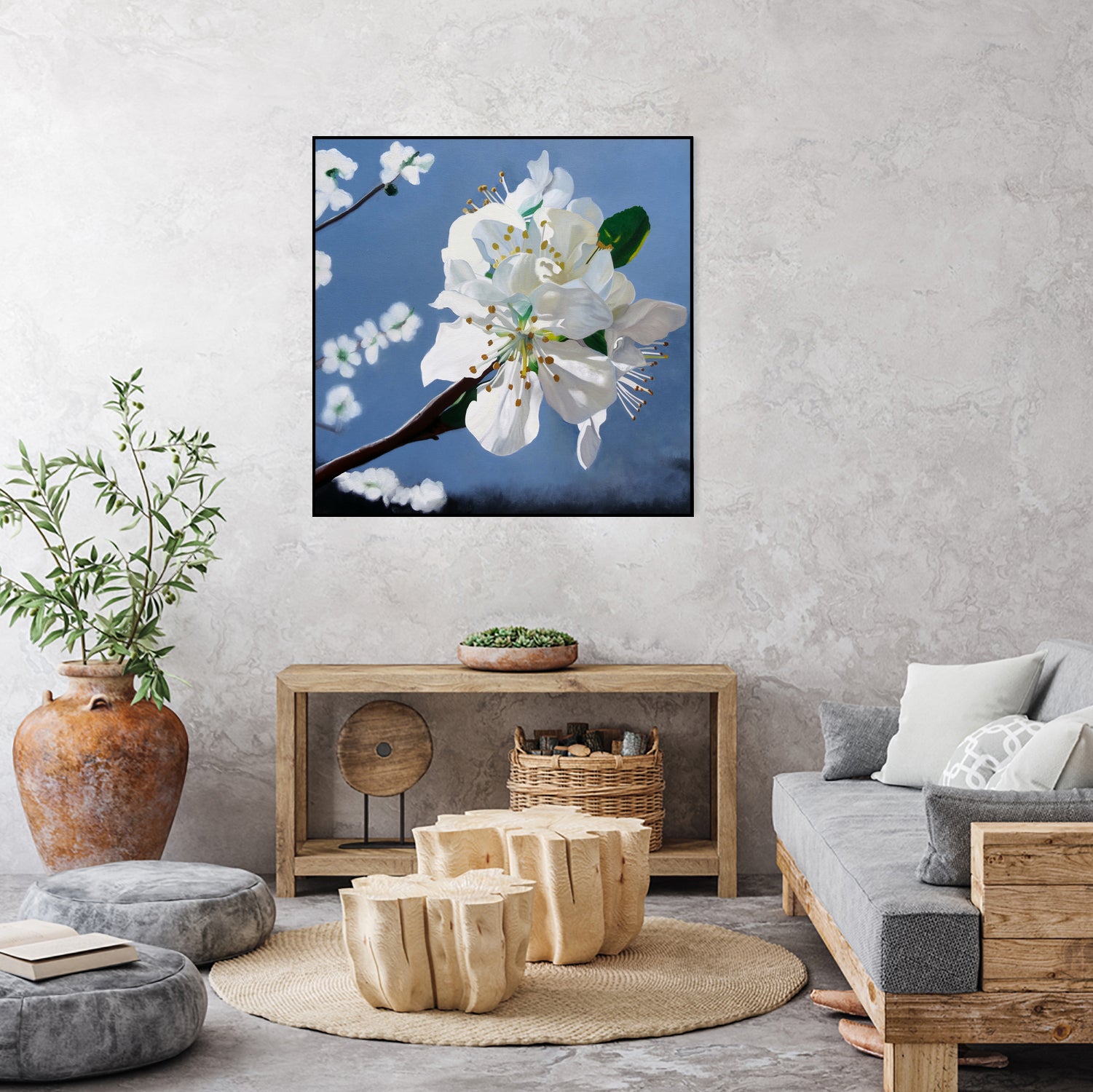 Spring Blossoms by Matthew Holden Bates on GIANT ART - white mixed media