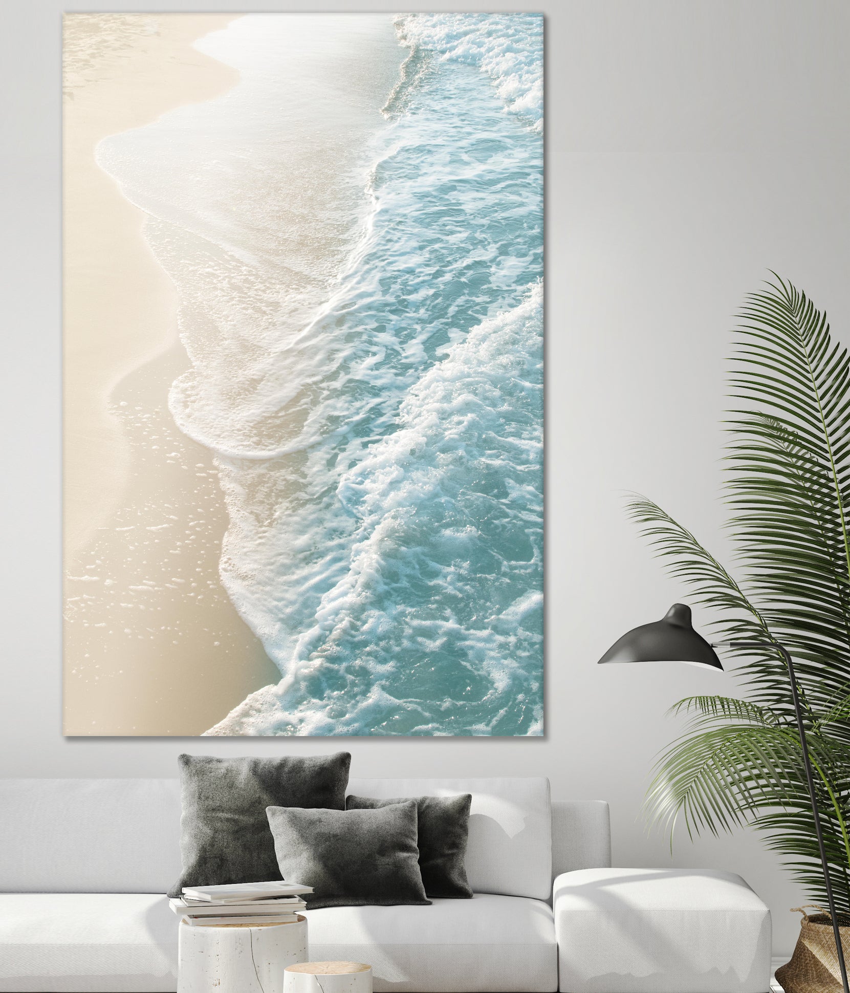 Soft Teal Gold Ocean Dream Waves #1 #water #decor #art by Anita & Bella Jantz on GIANT ART - green photo illustration