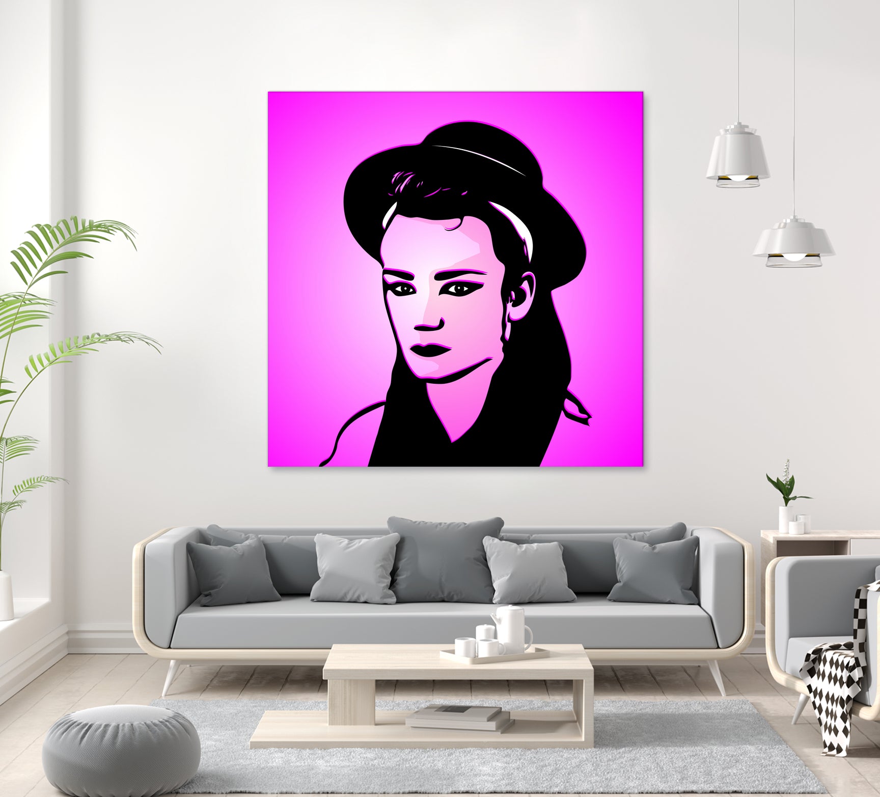 Boy George | Pop Art by William Cuccio on GIANT ART - pink digital painting