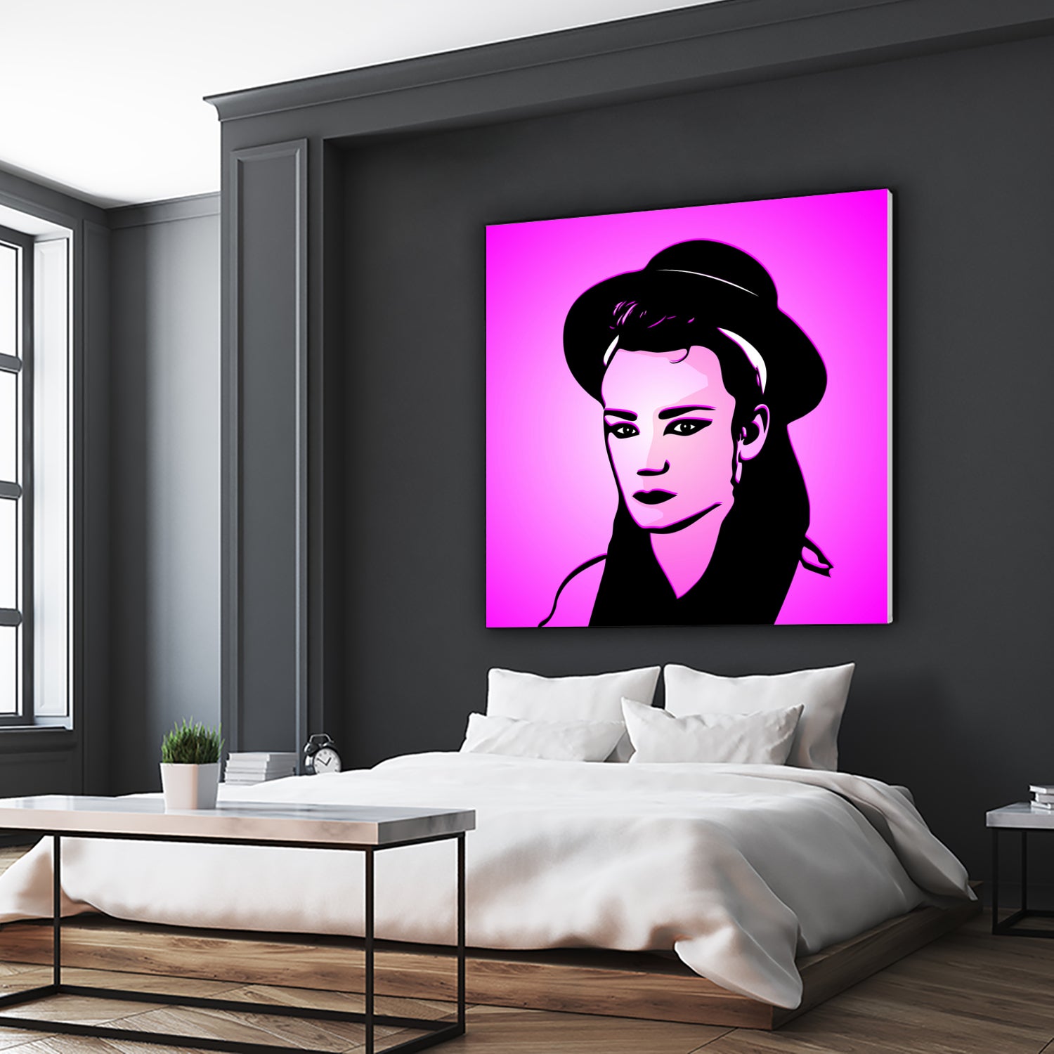 Boy George | Pop Art by William Cuccio on GIANT ART - pink digital painting