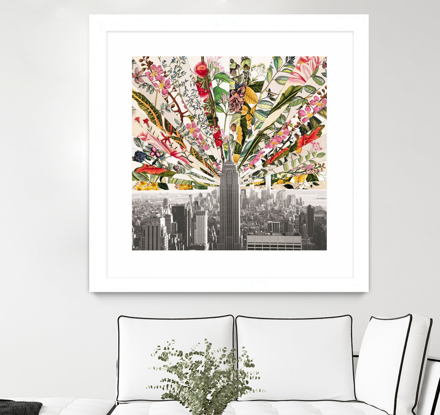 Vintage Blooming New York by Bianca Green on GIANT ART - gray photo manipulation