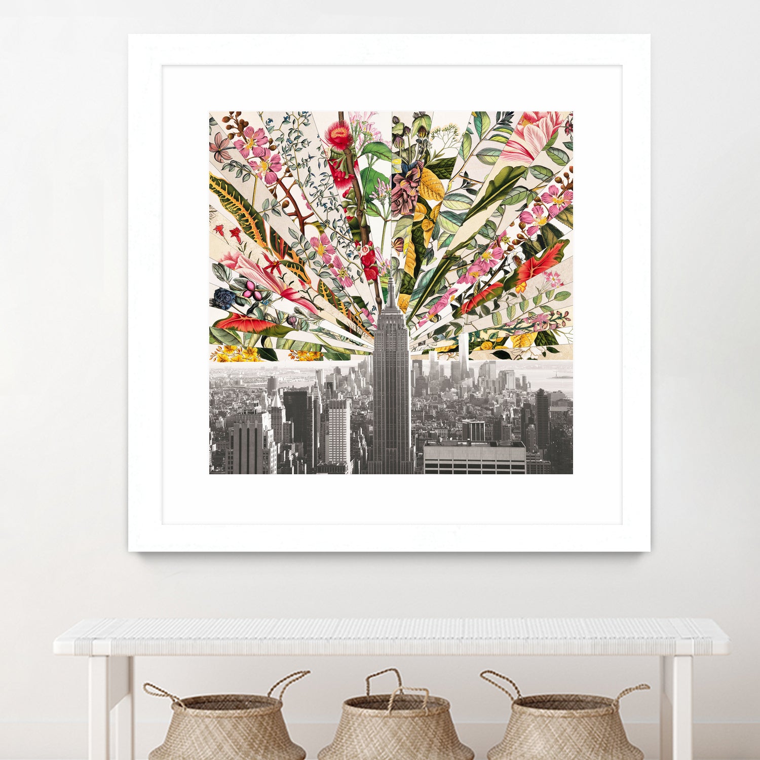 Vintage Blooming New York by Bianca Green on GIANT ART - gray photo manipulation