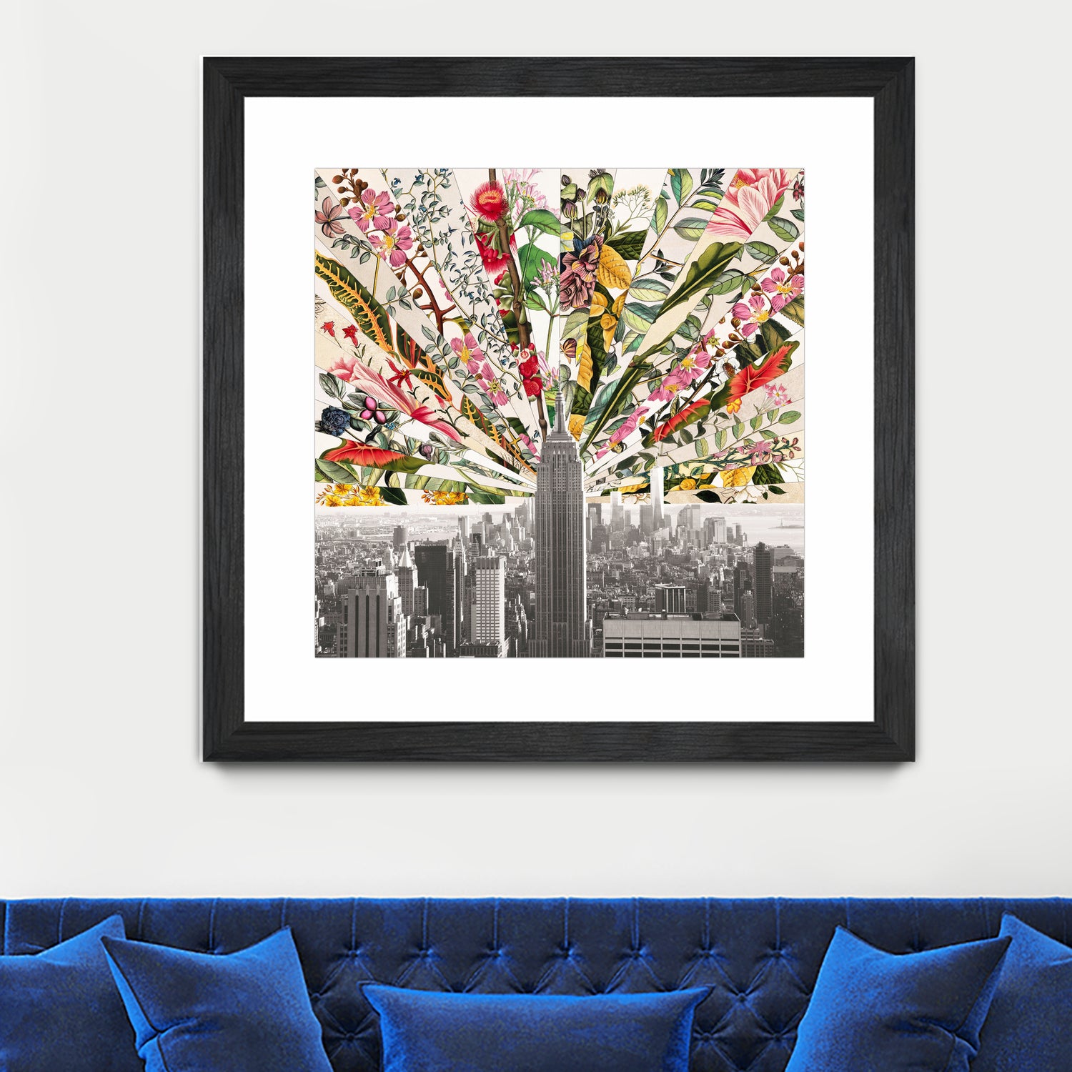 Vintage Blooming New York by Bianca Green on GIANT ART - gray photo manipulation