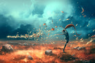 SAGITTARIUS-from-the-Dancing-Zodiac by Cyril Rolando on GIANT ART - orange digital painting