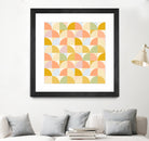 Retro Rainbow Fields #geometry #retro by Dominique Van Roey on GIANT ART - yellow digital drawing