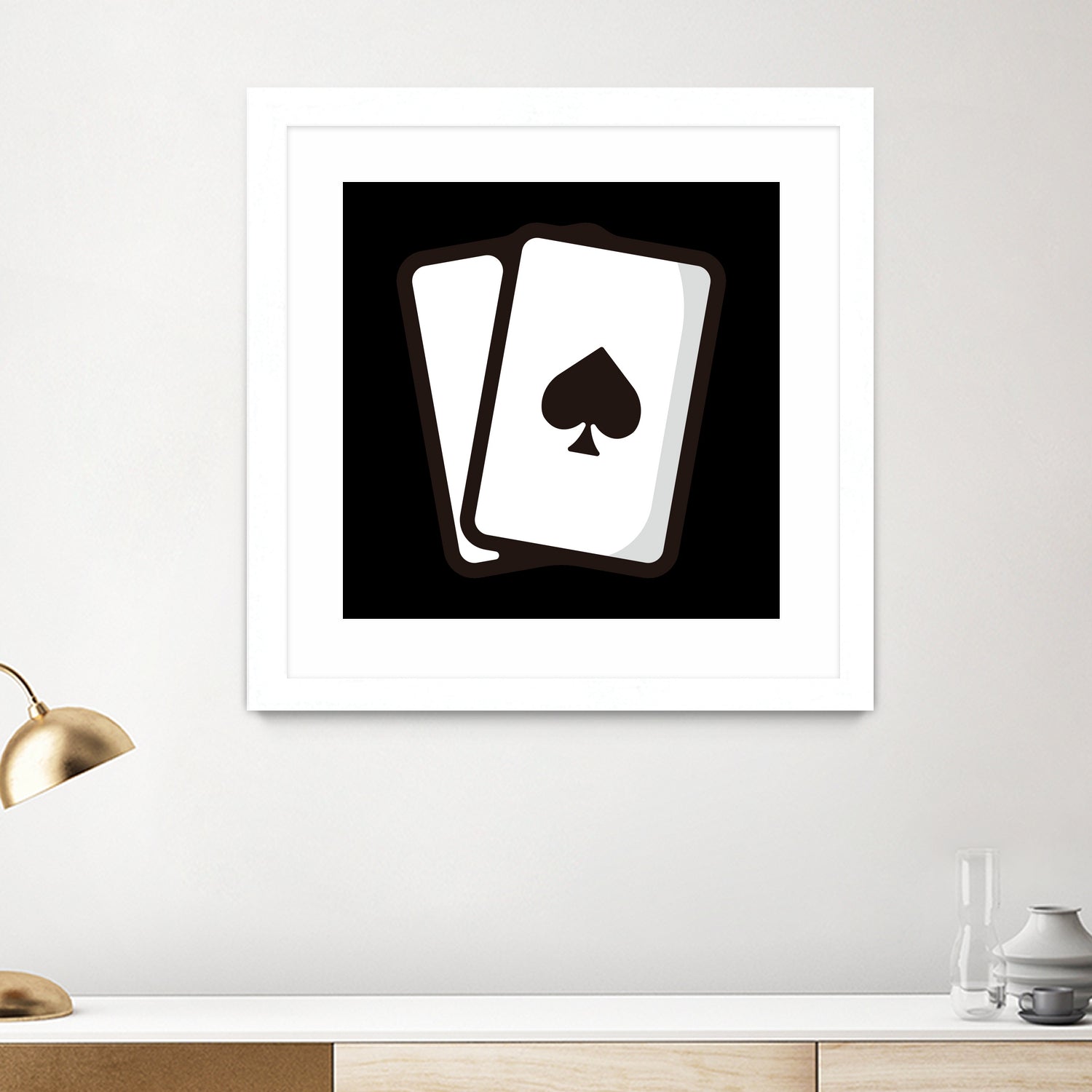 Playing card : Minimalistic icon series by Satoshi Kikyo on GIANT ART - white digital painting