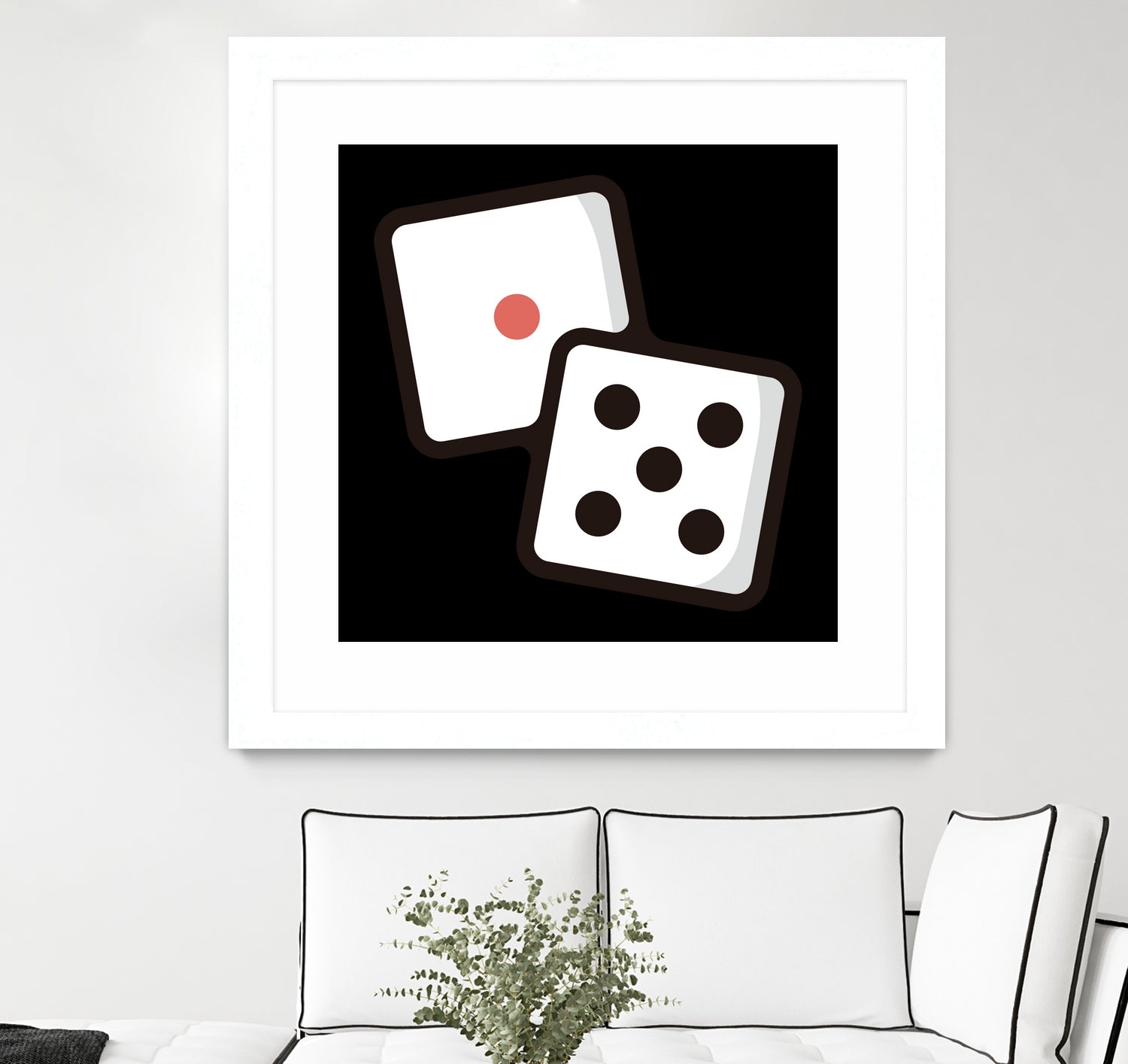 Dice : Minimalistic icon series by Satoshi Kikyo on GIANT ART - white digital painting