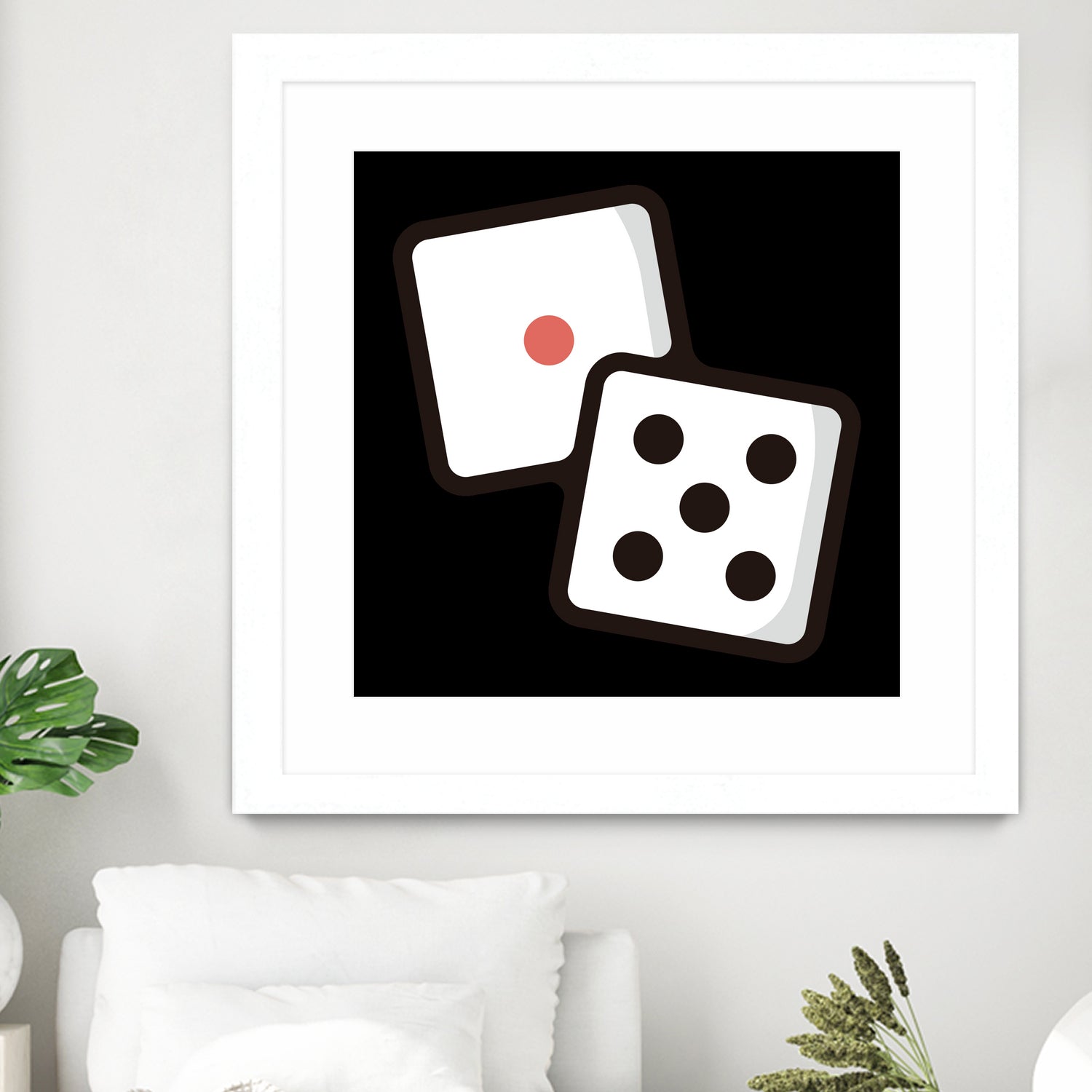 Dice : Minimalistic icon series by Satoshi Kikyo on GIANT ART - white digital painting