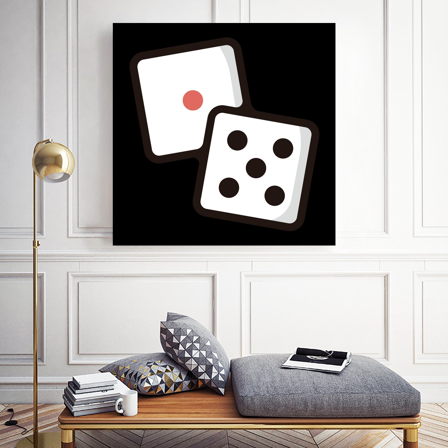 Dice : Minimalistic icon series by Satoshi Kikyo on GIANT ART - white digital painting