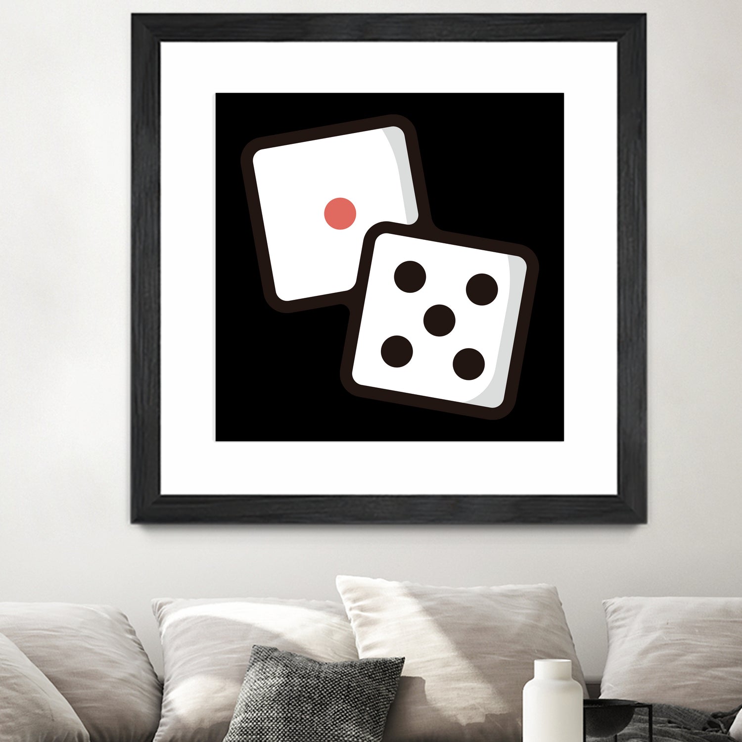 Dice : Minimalistic icon series by Satoshi Kikyo on GIANT ART - white digital painting