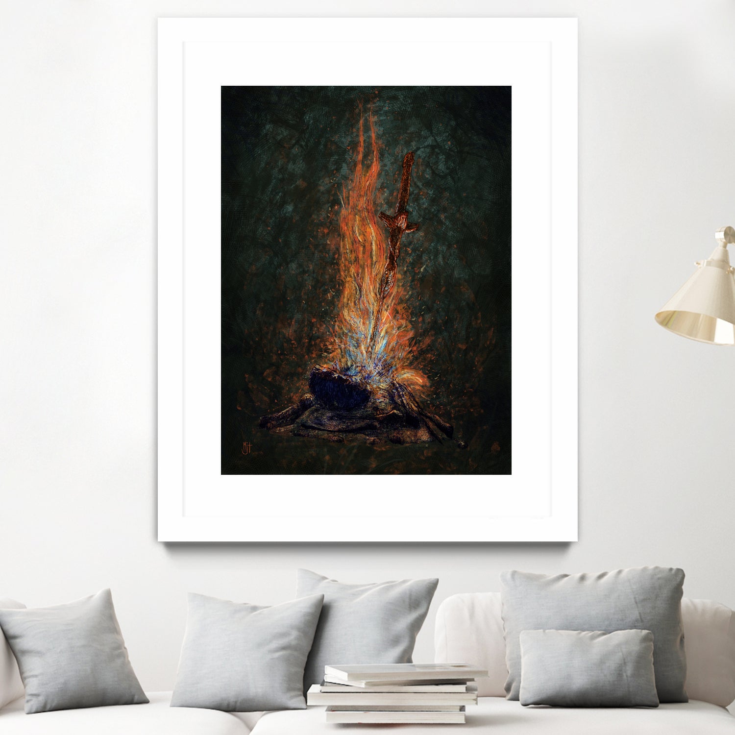 Bonfire of Souls by Matthew Trupia on GIANT ART - orange digital painting