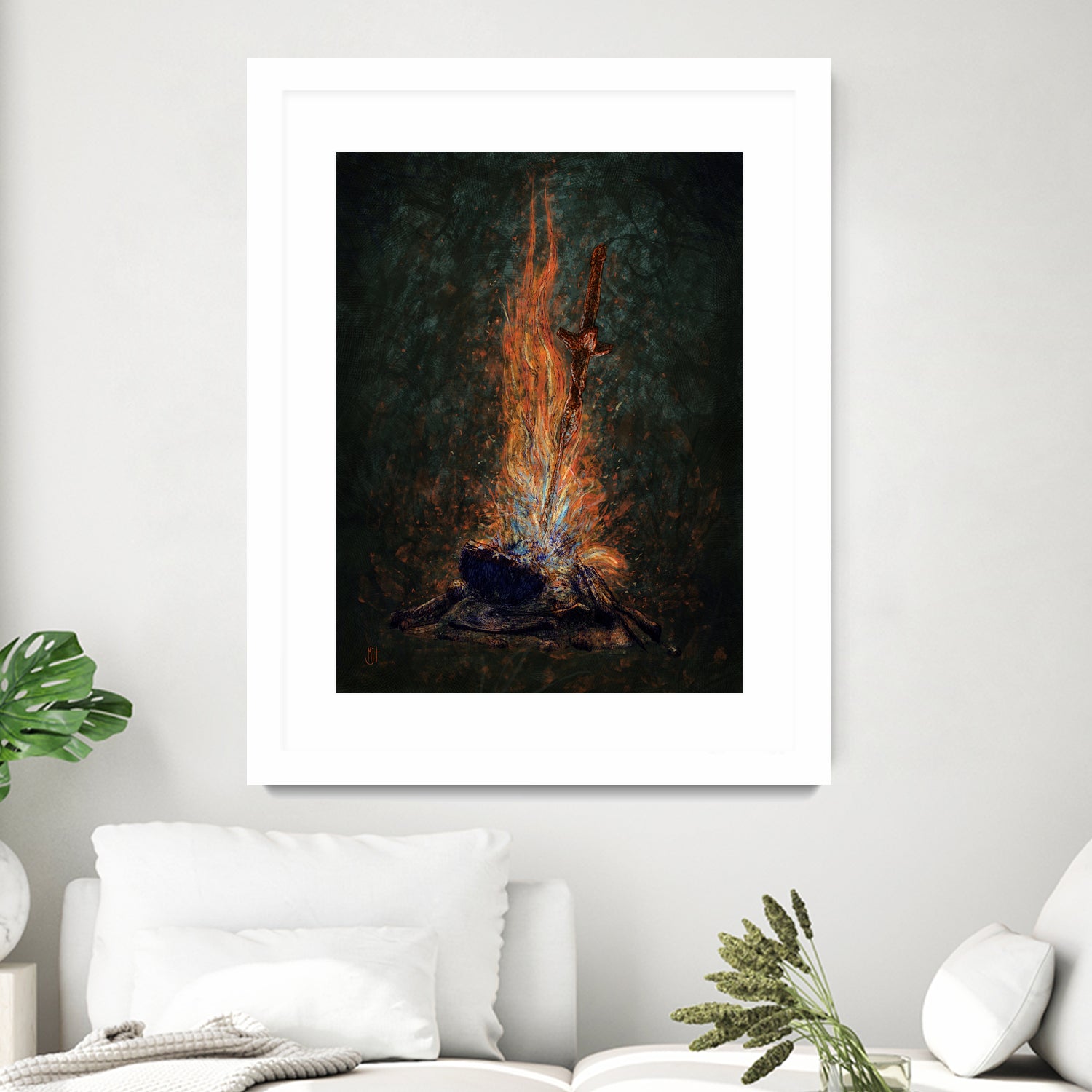 Bonfire of Souls by Matthew Trupia on GIANT ART - orange digital painting