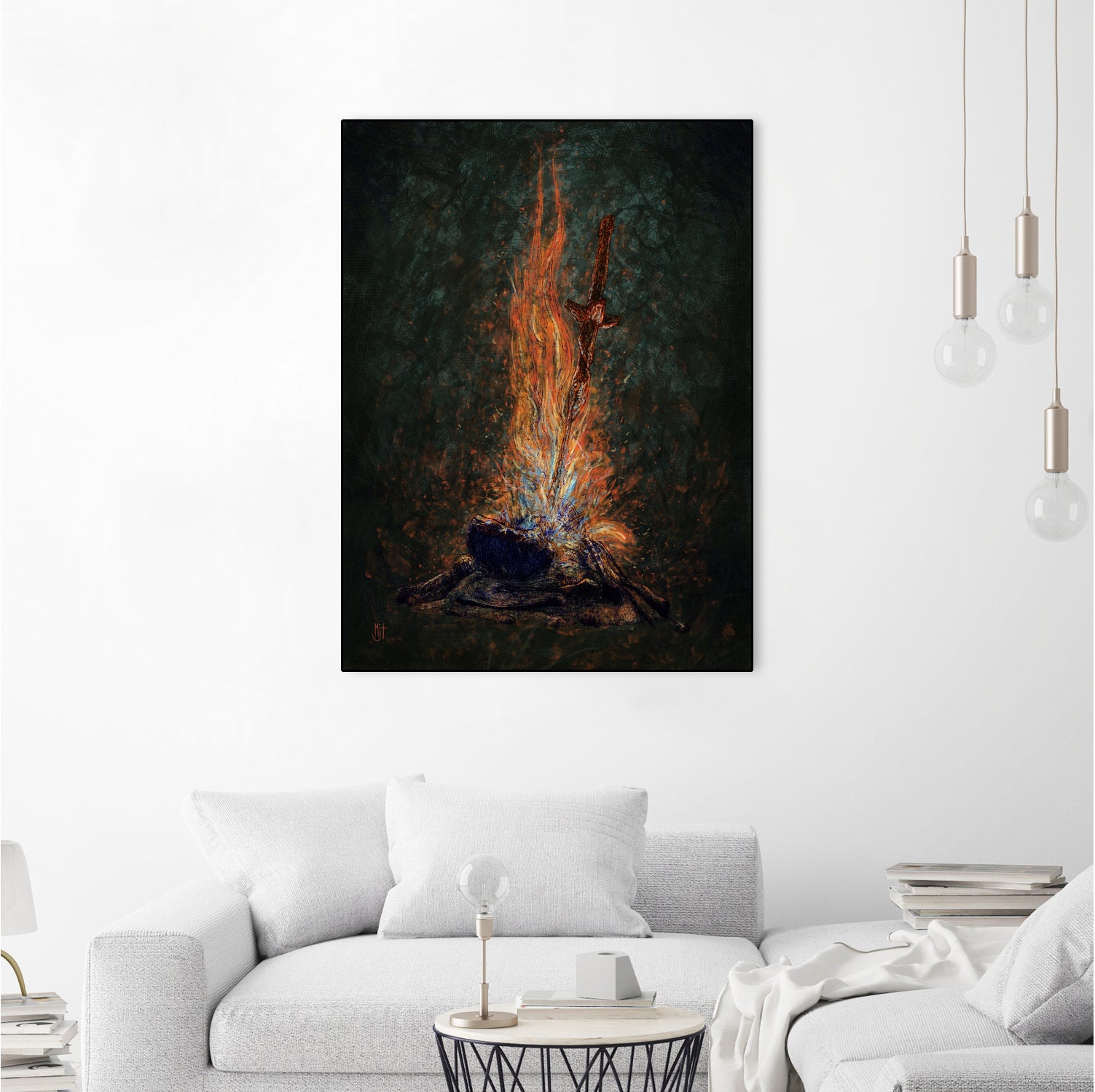 Bonfire of Souls by Matthew Trupia on GIANT ART - orange digital painting