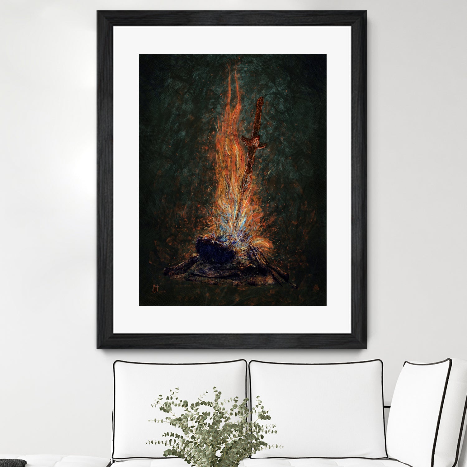 Bonfire of Souls by Matthew Trupia on GIANT ART - orange digital painting