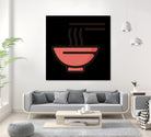 Ramen : Minimalistic icon series by Satoshi Kikyo on GIANT ART - red digital painting