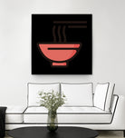 Ramen : Minimalistic icon series by Satoshi Kikyo on GIANT ART - red digital painting