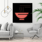 Ramen : Minimalistic icon series by Satoshi Kikyo on GIANT ART - red digital painting