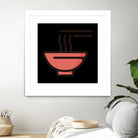 Ramen : Minimalistic icon series by Satoshi Kikyo on GIANT ART - red digital painting