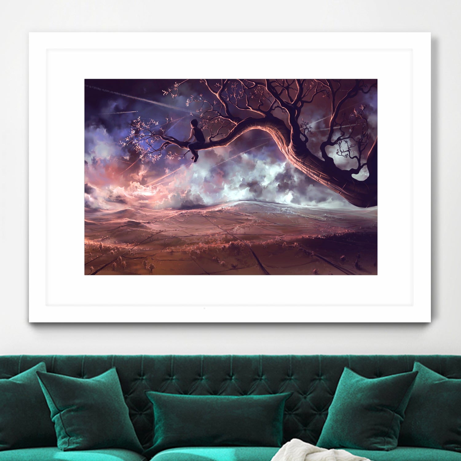 Scars-in-the-sky by Cyril Rolando on GIANT ART - fuchsia digital painting