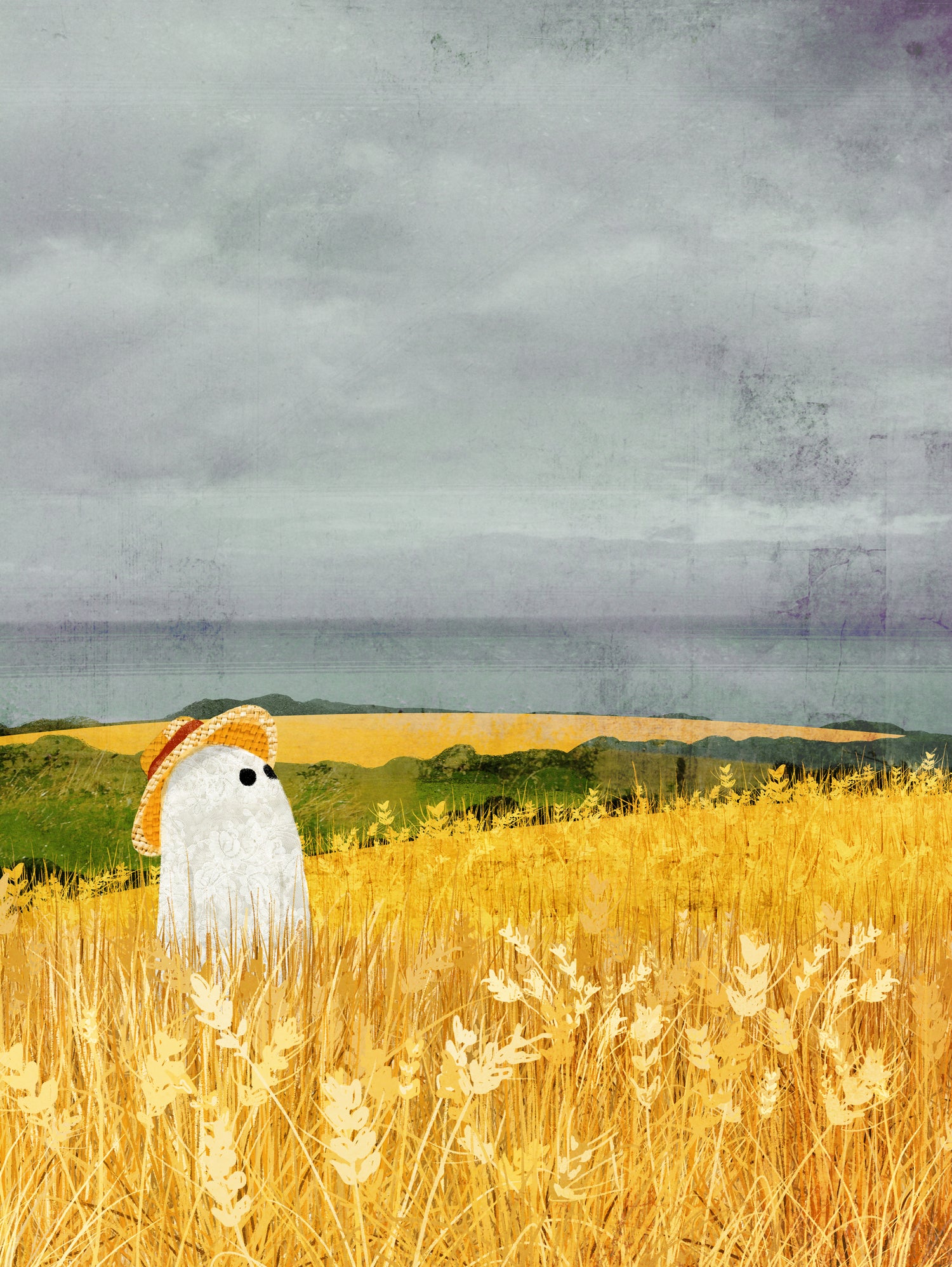 walter wheat grey sky by Katherine Blower on GIANT ART - gray digital painting