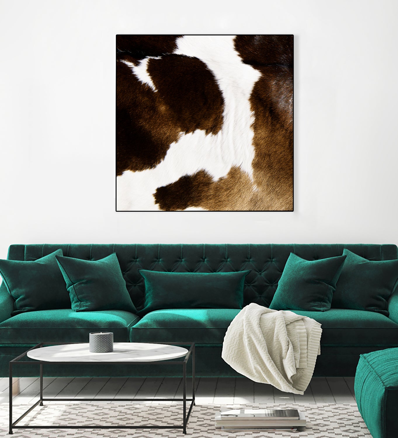 Beautiful Highland Cow Cowhide by Neli Dimitrova on GIANT ART - brown photo manipulation