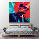 Kanye West by Nikita Abakumov on GIANT ART - red digital painting