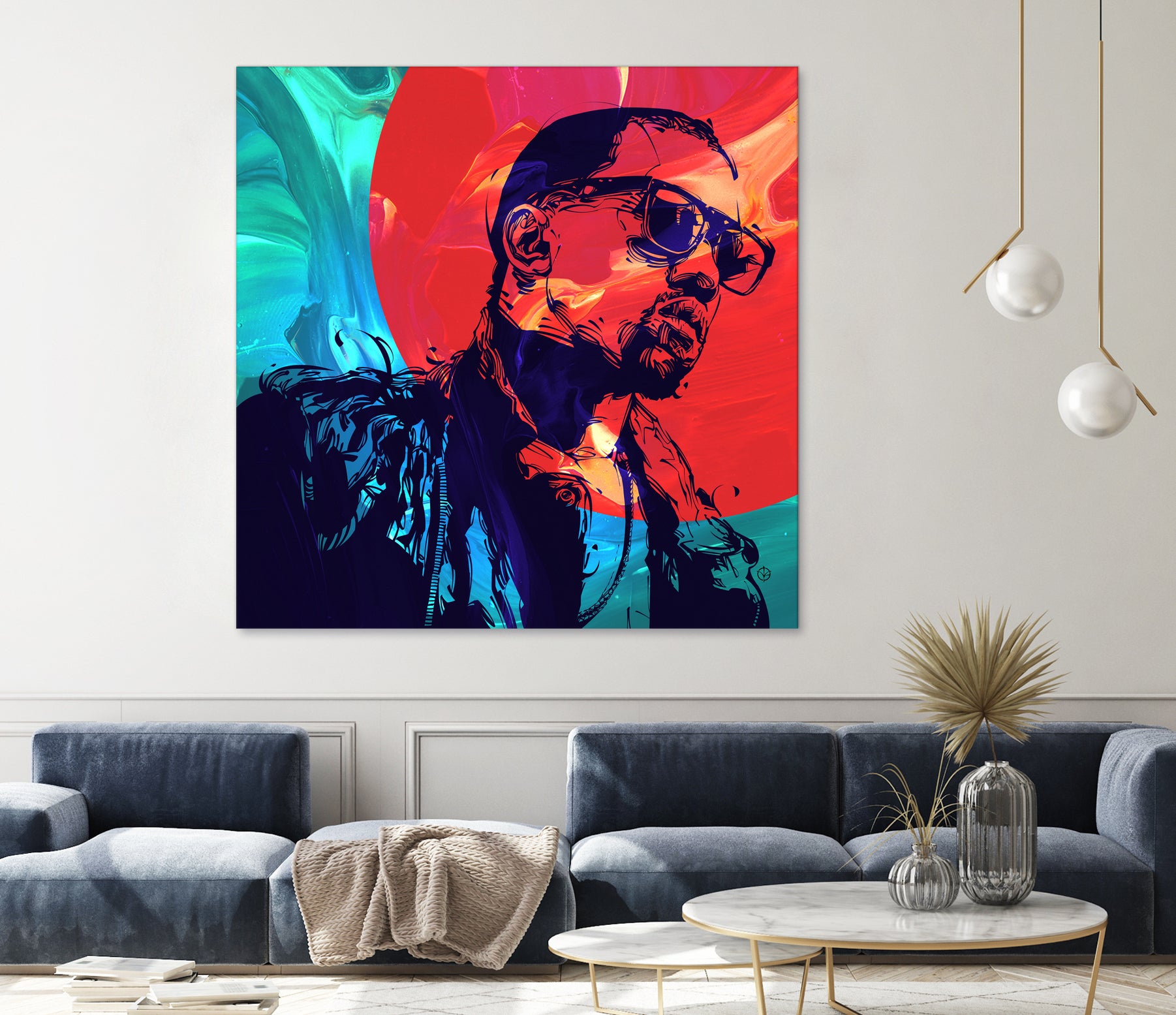 Kanye West by Nikita Abakumov on GIANT ART - red digital painting