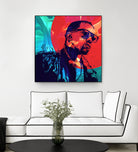 Kanye West by Nikita Abakumov on GIANT ART - red digital painting