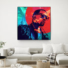 Kanye West by Nikita Abakumov on GIANT ART - red digital painting