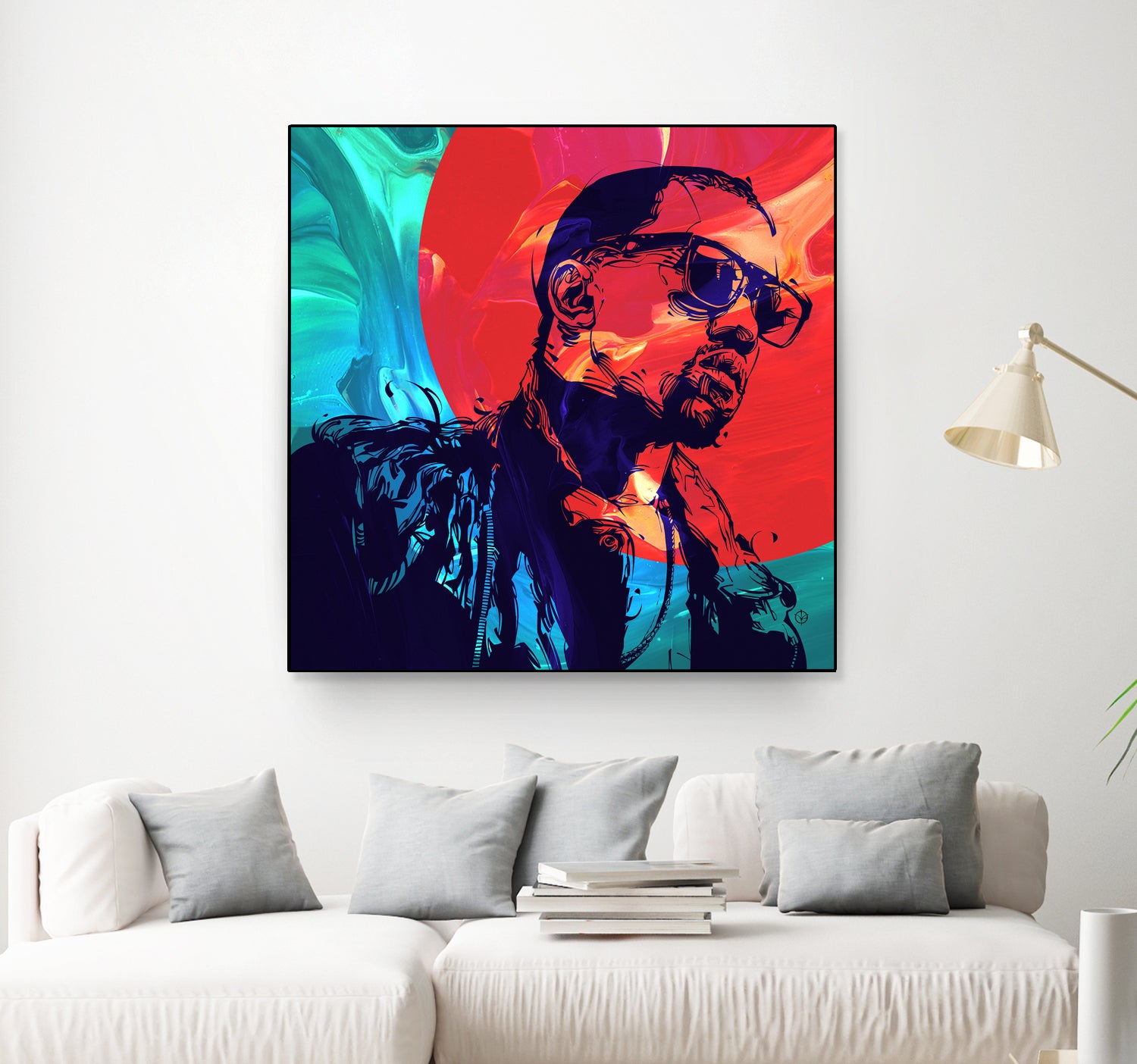 Kanye West by Nikita Abakumov on GIANT ART - red digital painting