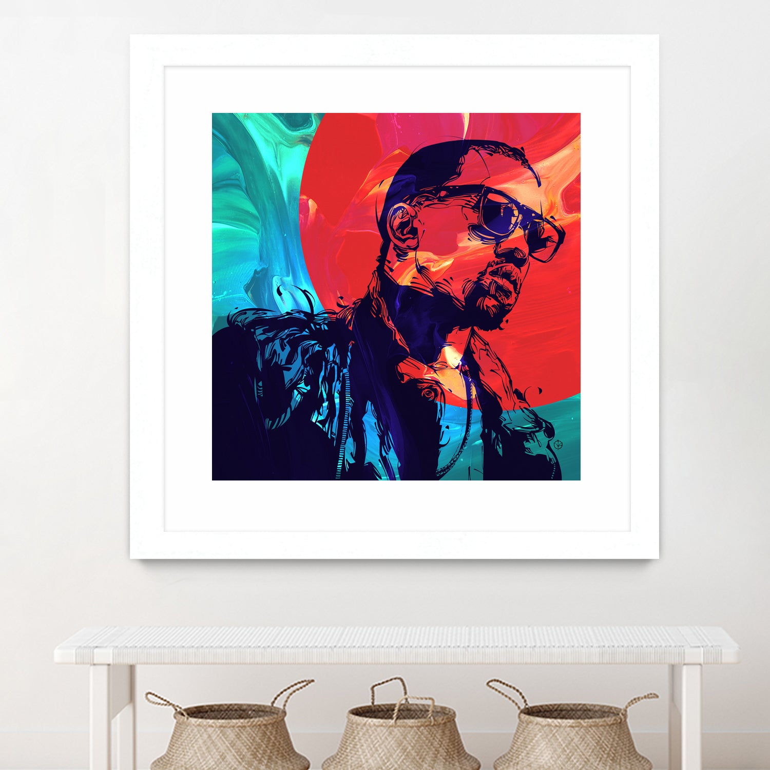 Kanye West by Nikita Abakumov on GIANT ART - red digital painting