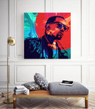 Kanye West by Nikita Abakumov on GIANT ART - red digital painting
