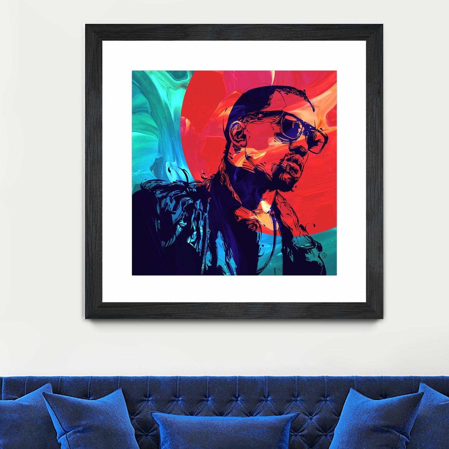 Kanye West by Nikita Abakumov on GIANT ART - red digital painting