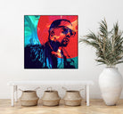 Kanye West by Nikita Abakumov on GIANT ART - red digital painting